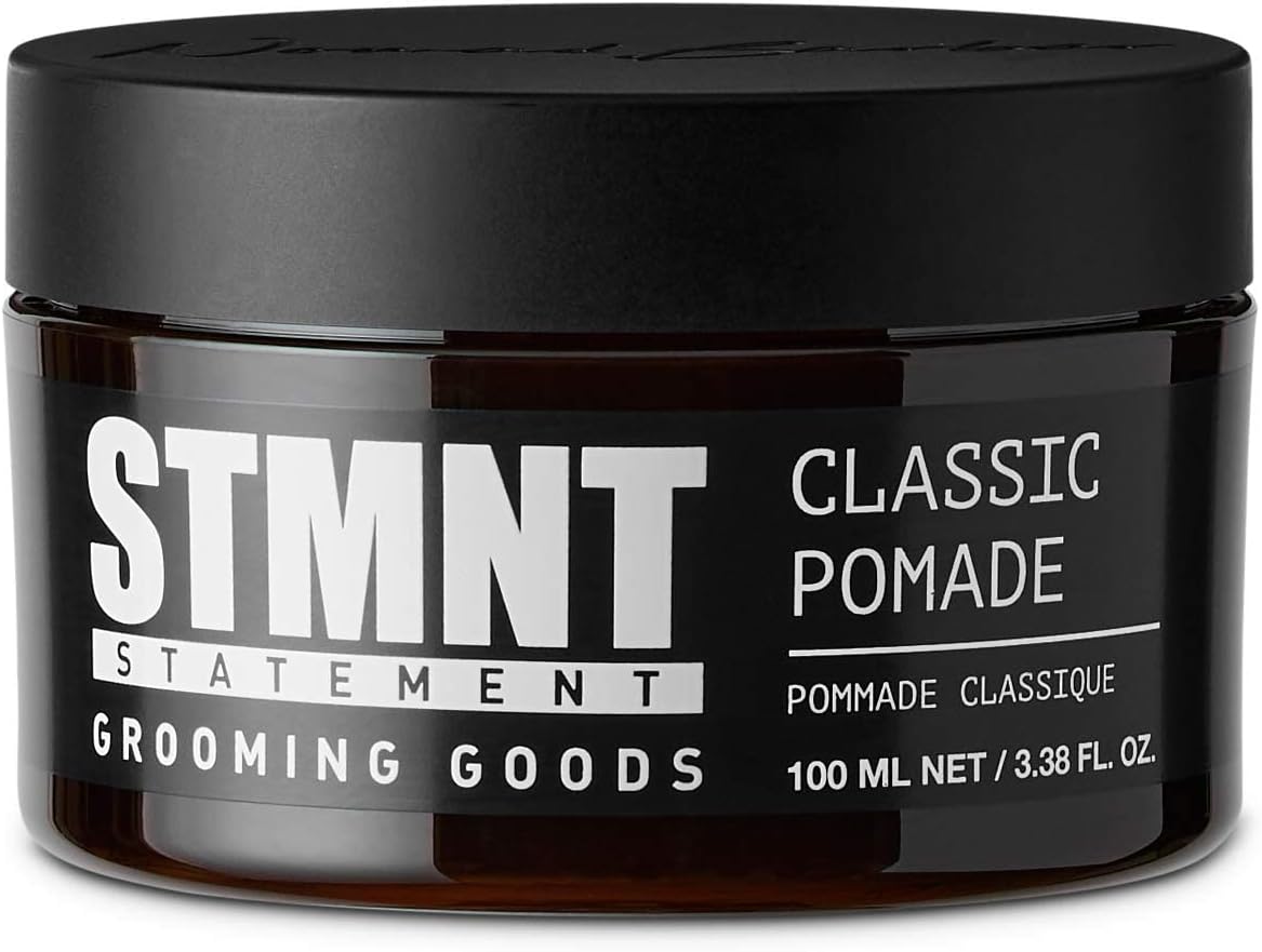 STMNT Grooming Goods Classic Pomade, 3.38 oz Natural Shine Strong Control, 3.38 Ounce