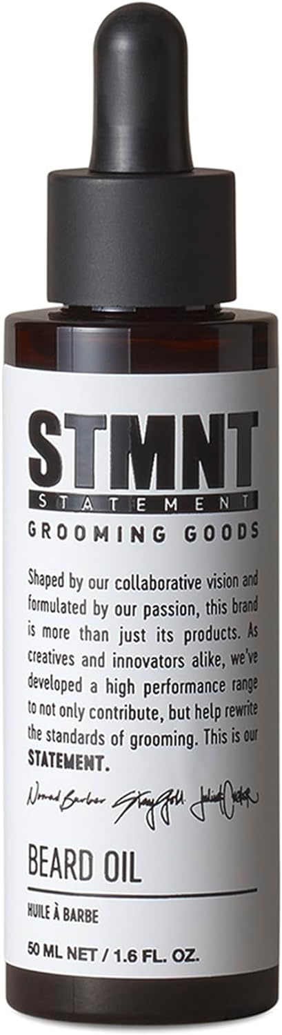 STMNT Grooming Goods Beard Oil, Silicone Free Moisturizing Formula with Natural Oils, 1.7 Fl Oz