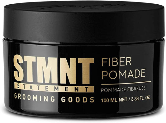 STMNT Grooming Goods Fiber Pomade, 3.38 oz Semi-Matte Finish Strong Control Easy To Wash Out,