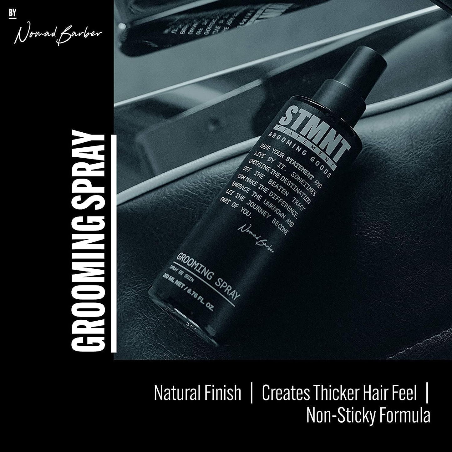 STMNT Grooming Goods Grooming Spray, 6.7 oz Natural Finish Thicker Hair Feel Non Sticky, 6.7 Fl Oz