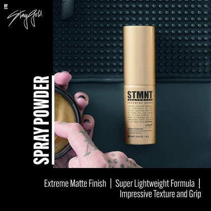 STMNT Grooming Goods Spray Powder, 0.14 oz | Extra Matte Finish | Added Texture and Grip | Super Lightweight Formula | Fuller Feeling Hair