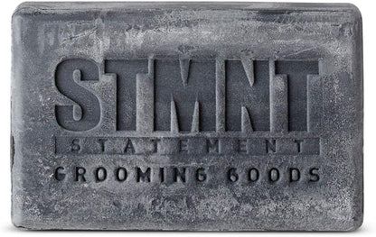 STMNT Grooming Goods Hair & Body Cleansing Bar, 4.4 oz | SLS/SLES Sulfates Free | Moisturizing Formula w/Activated Charcoal | Travel Friendly