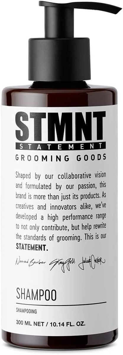 STMNT Grooming Goods Shampoo, 10.1 oz | SLS/SLES Sulfates Free | Activated Charcoal & Menthol | Removes Build Up | Fuller Feeling Hair